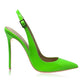 Identità Slingback EMILY VERNICE VERDE FLUO