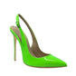 Identità Slingback EMILY VERNICE VERDE FLUO