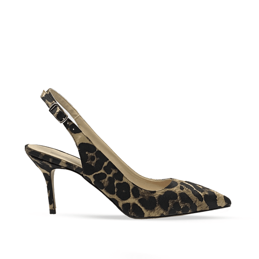 Identità Slingback JUSTINA RASO ANIMALIER 70mm