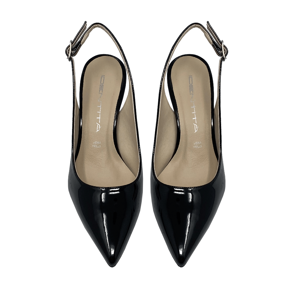 Identità Slingback JUSTINA VERNICE NERO 70mm