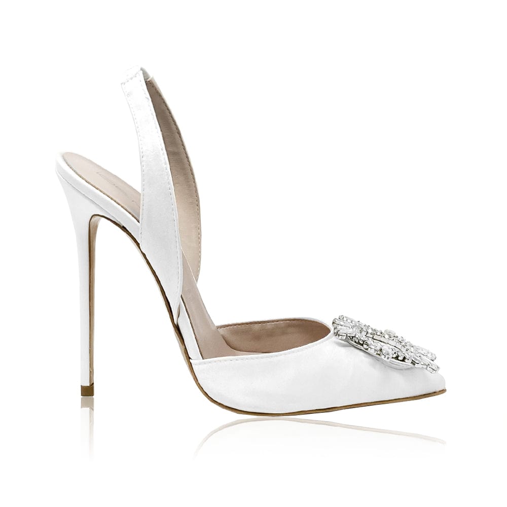 Identità Décolleté Slingback JANINE RASO BIANCO