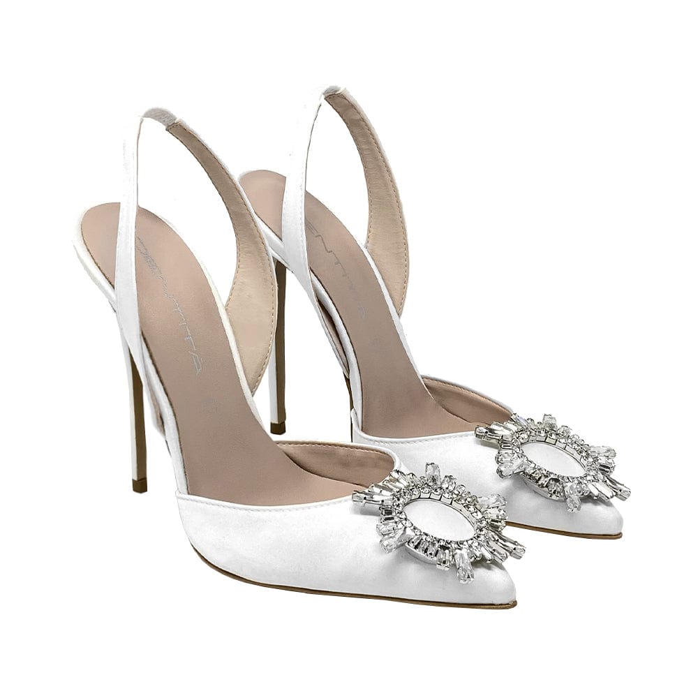 Identità Décolleté Slingback JANINE RASO BIANCO