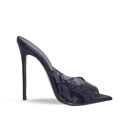 Identità Décolleté Slingback CHORA PELLE/PVC NERO